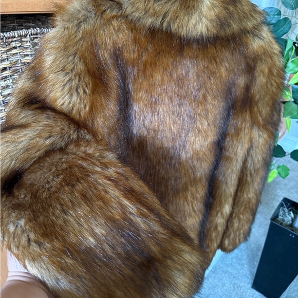 Zara Brown Teddy Jacket Plush Hip-Length Design - Picture 4 of 9